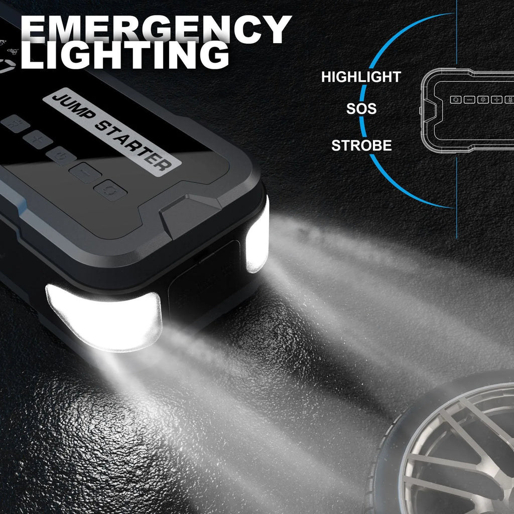 CY53 car jump starter power bank with built-in air compressor for diesel vehicles
