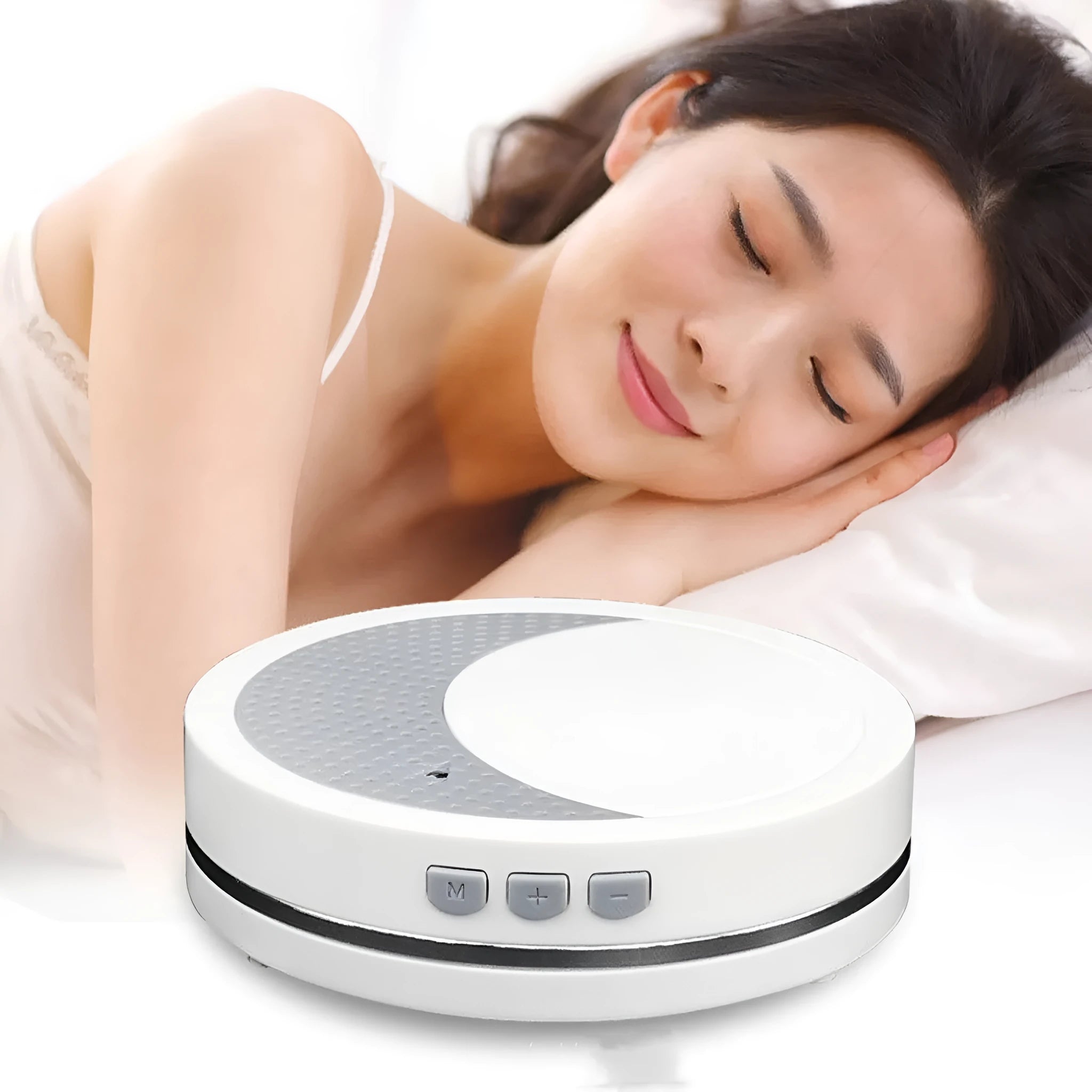 White ABS plastic sleep aid instrument with USB connection for anxiety and insomnia support