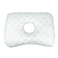 Single hole ear pillow for beauty salon treatments with detachable covers