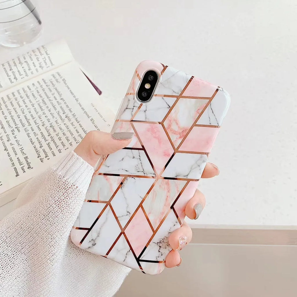 Marble pattern TPU protective phone case for Huawei P30 in Blue colour with soft back cover