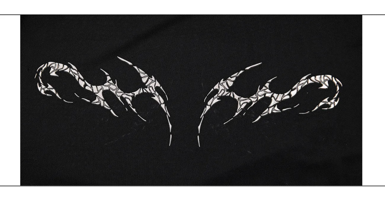 Niche mesh slim long sleeve bottoming shirt in black or white on a size chart