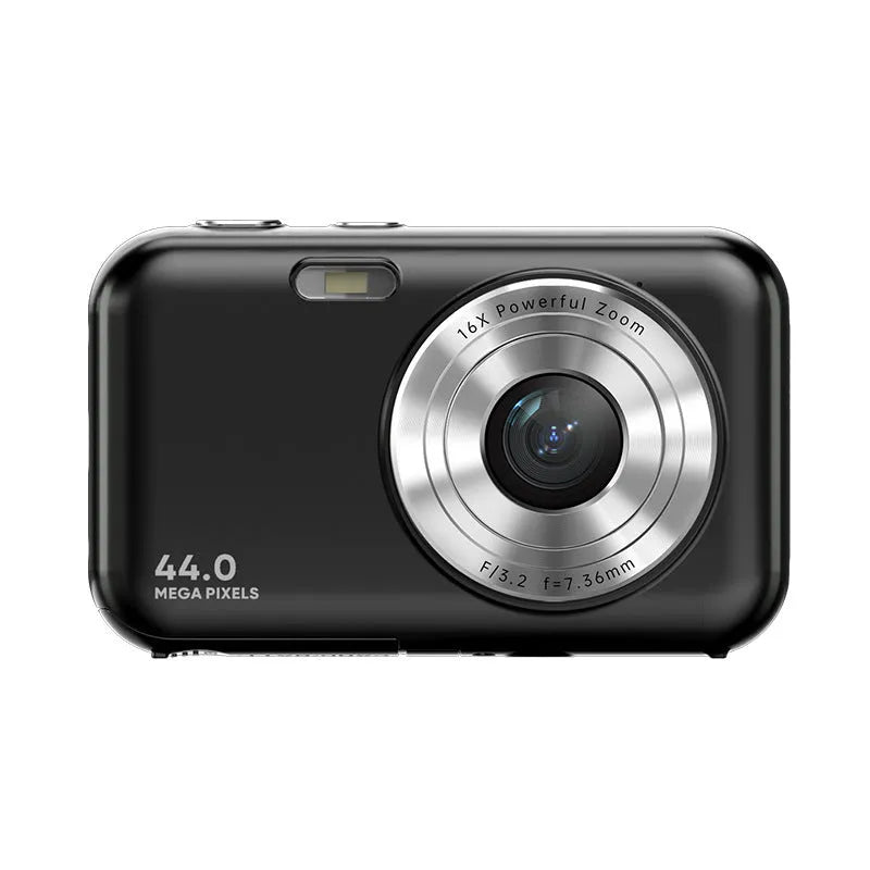Colourful children's digital compact camera with 2.4-inch screen shown in pink.