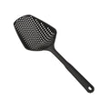 Large plastic kitchen colander strainer scoop in multiple colours for draining food.
