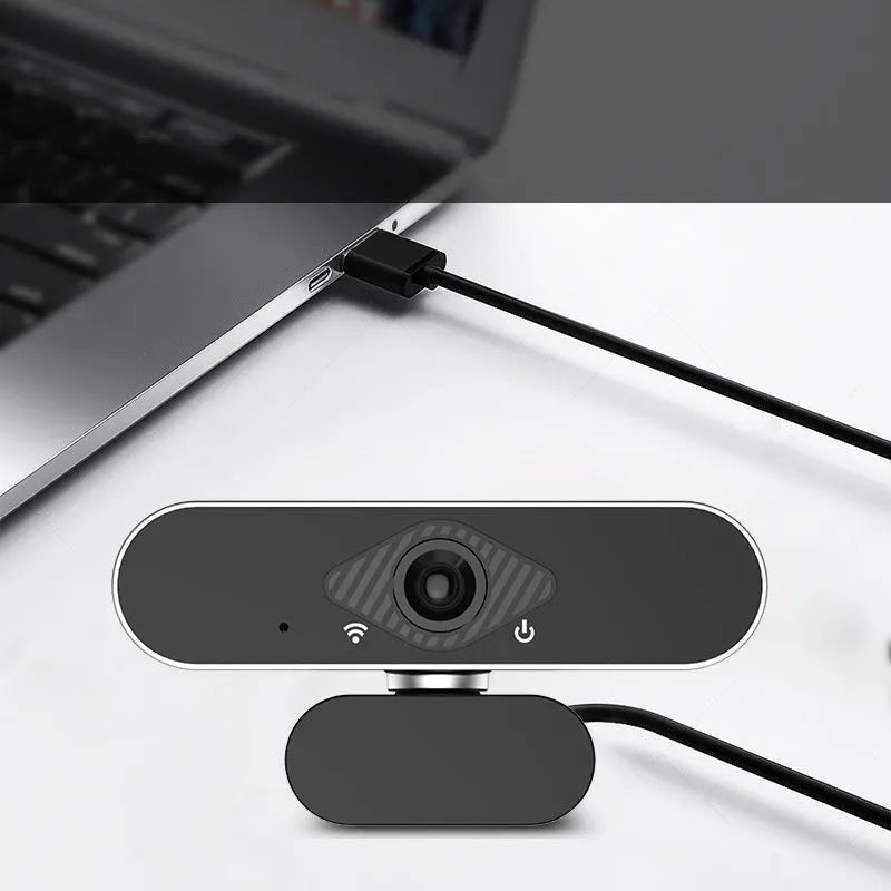 Silver network camera with 2MP sensor and 3.6mm lens for indoor 1080P surveillance