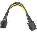 6-pin to 8-pin PC power extension cable measuring 20cm in length