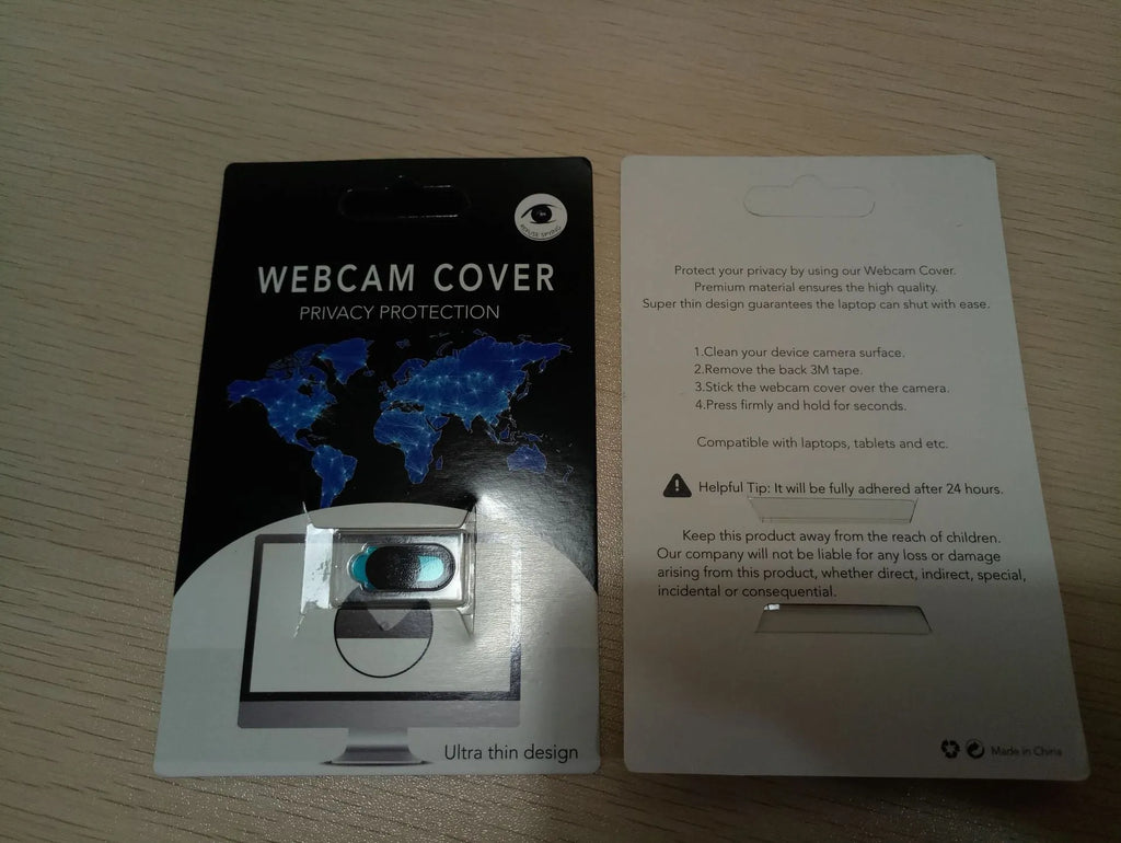 Plastic camera privacy cover 18.5mm x 9mm x 0.7mm for laptop tablet mobile phone in black white pink silver