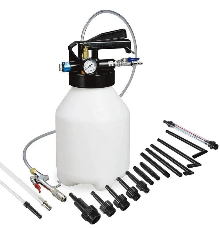 Pneumatic automatic transmission oil changer unit with tank and 220W motor.