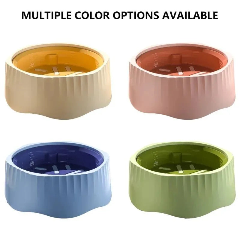 Blue detachable slow feeder bowl for small dogs on a white surface