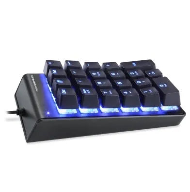MOTOSPEED K22 22-key mechanical numeric keypad with red switches and adjustable LED backlight, wired USB connection