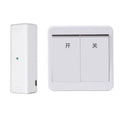 Wireless voice control light switch with remote and wall panel in white or gold finish