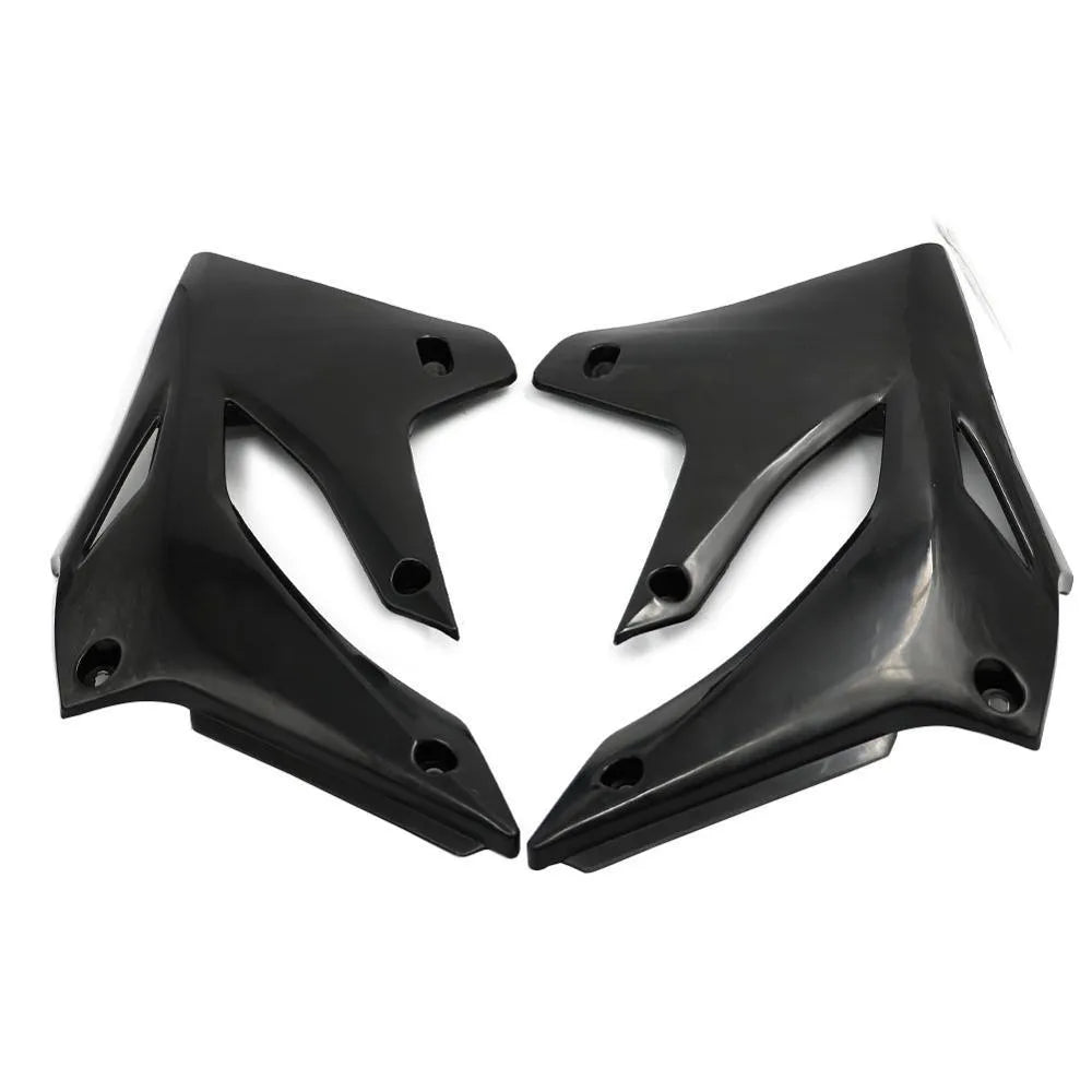 Pair of black PP injection fuel tank side plates for KLX250 1994-2007