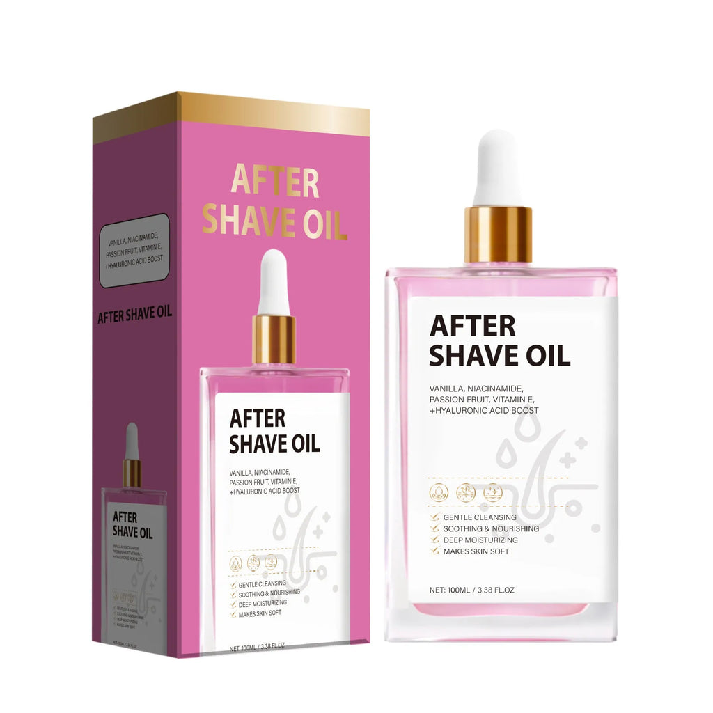 Men's aftershave oil bottle 100 ml with FP-A021 style labelling