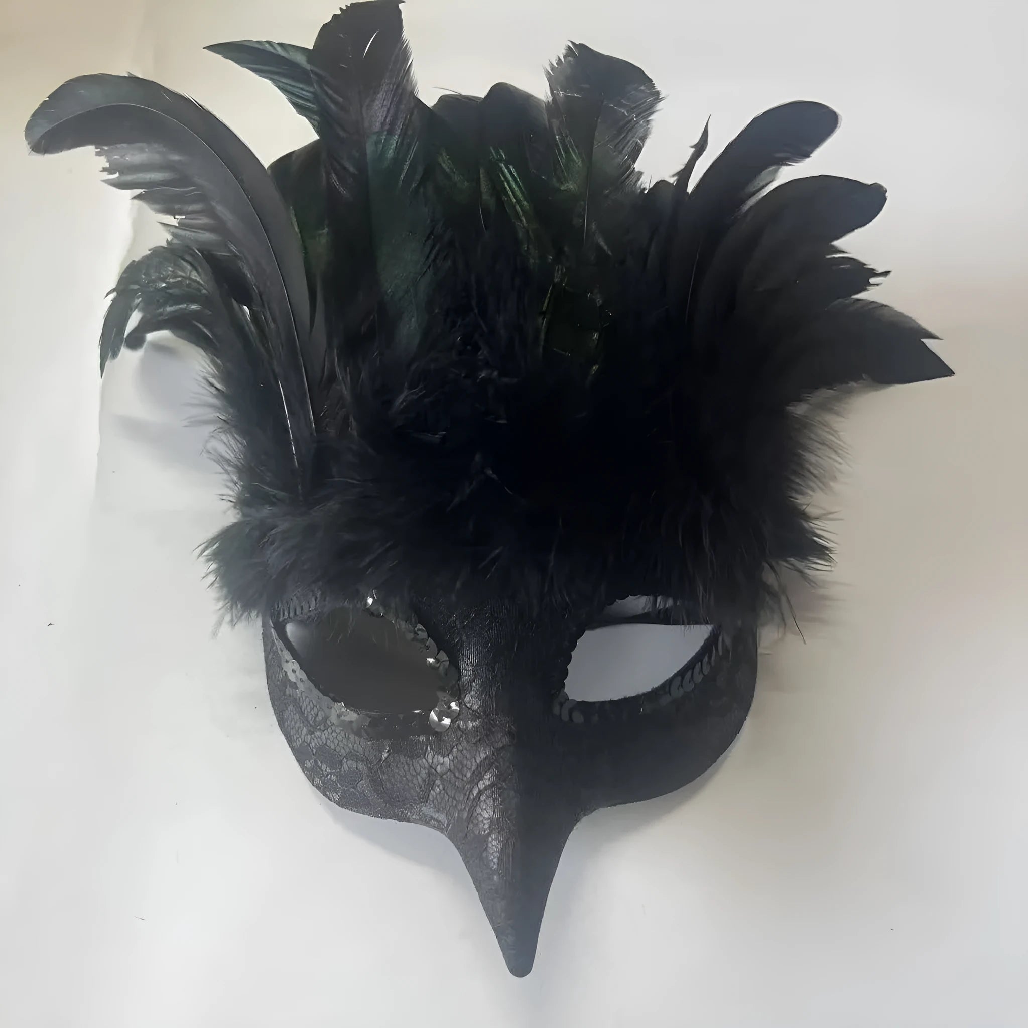 Black trumpet feather wings angel prop stage performance costume accessory