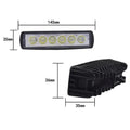 Black die-cast aluminium car auxiliary LED light with a polycarbonate lens