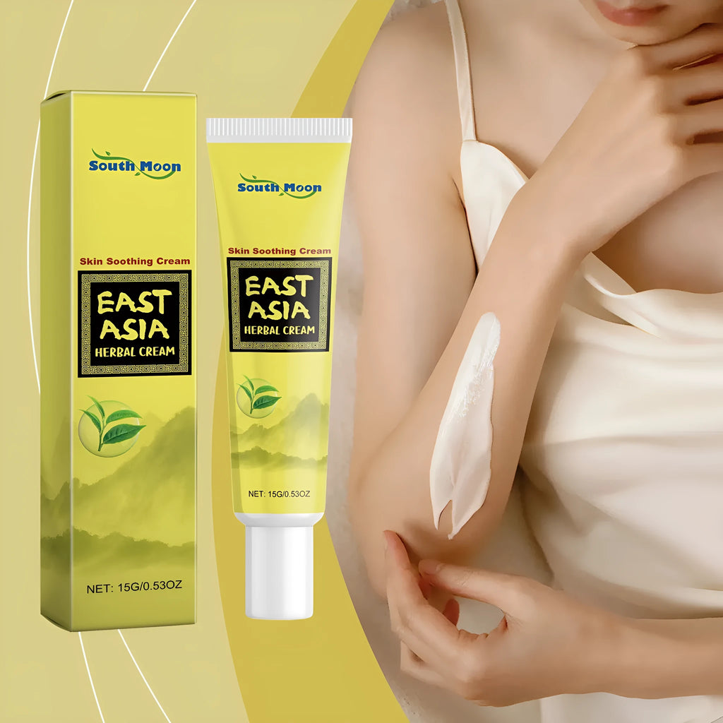 A 15g tube of herbal soothing moisturising cream featuring tea tree oil and Centella asiatica.