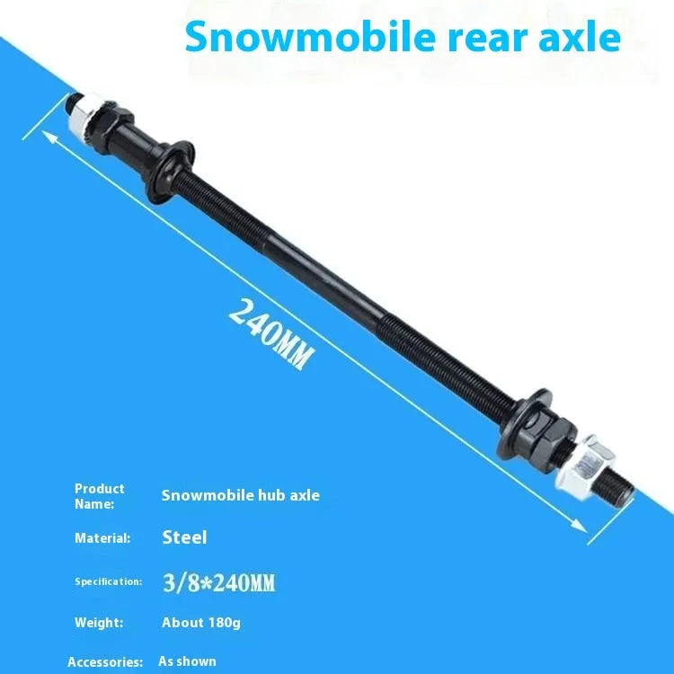 240mm mountain bike snowmobile rear modified solid beam axle kit with bearings