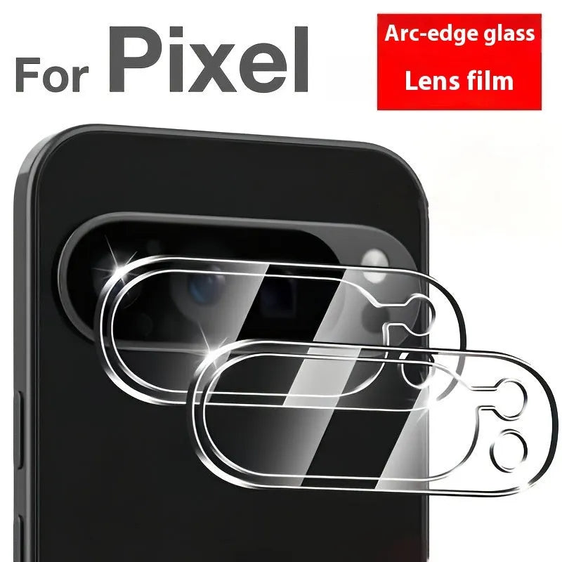 Google Pixel 9 tempered glass camera lens protector with HD arc edge and full coverage rear protection