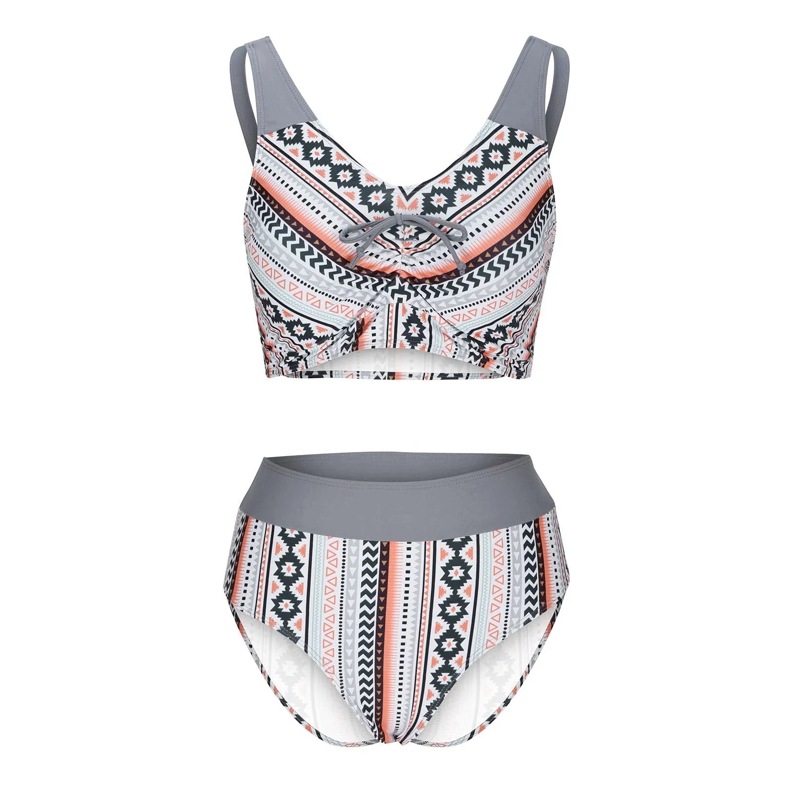 Solid colour cross sling split swimsuit for women in polyester with briefs styling