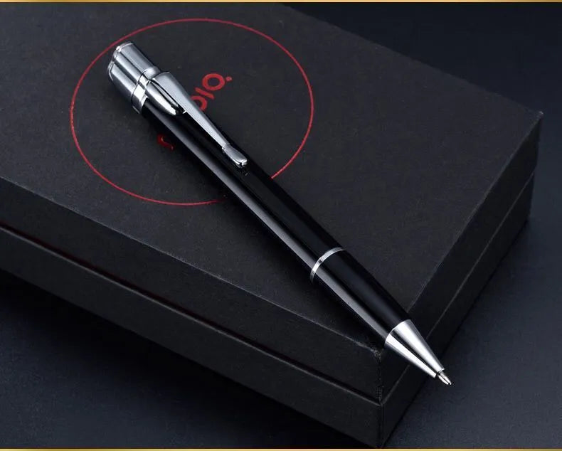Metal windproof jet torch pen lighter in choice of colours, shown with key chain.