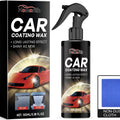 Bottle of car coating wax liquid and a square applicator cloth for automotive paint.