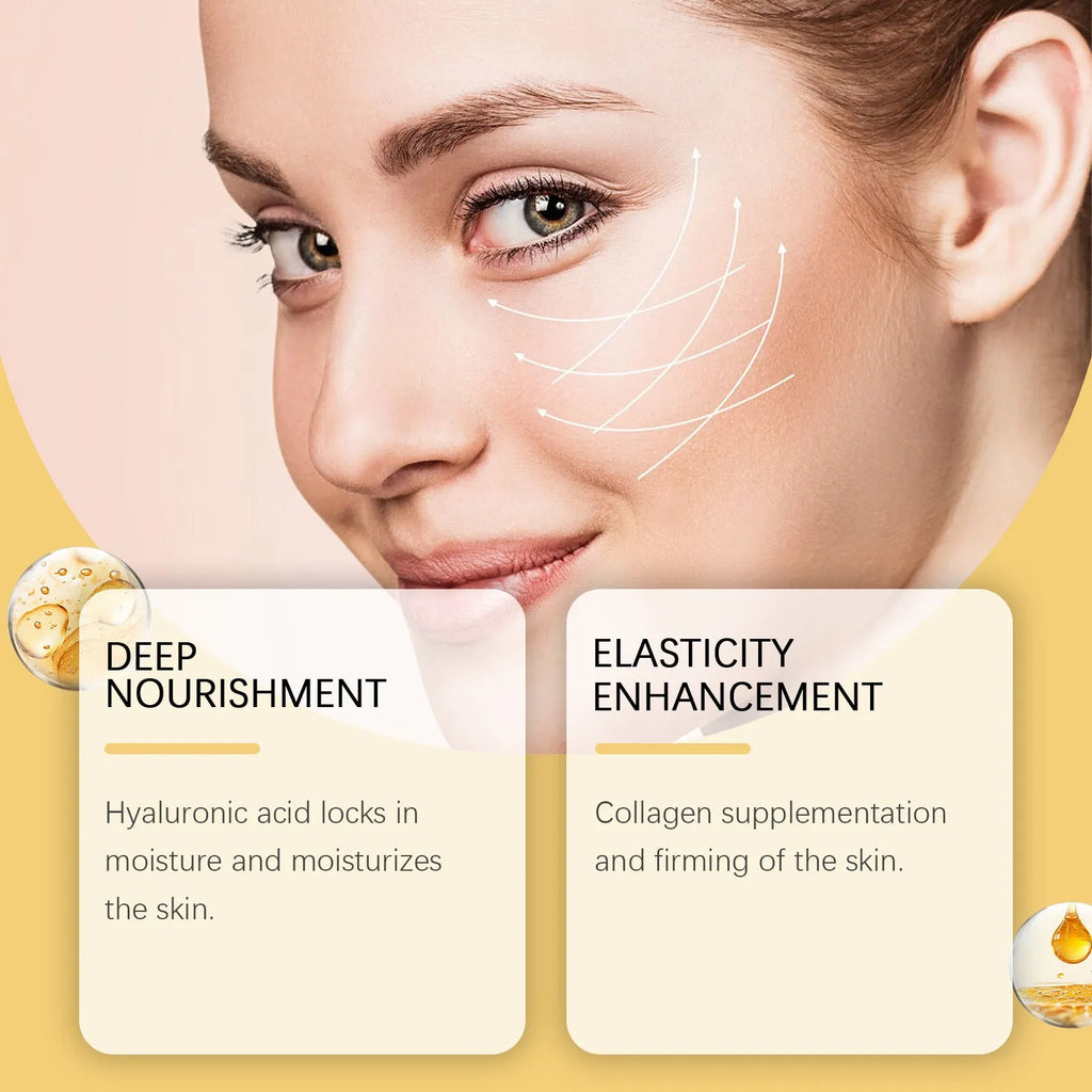 50g skin neck cream jar with collagen, hyaluronic acid, and bee venom formulation for targeted neck skincare