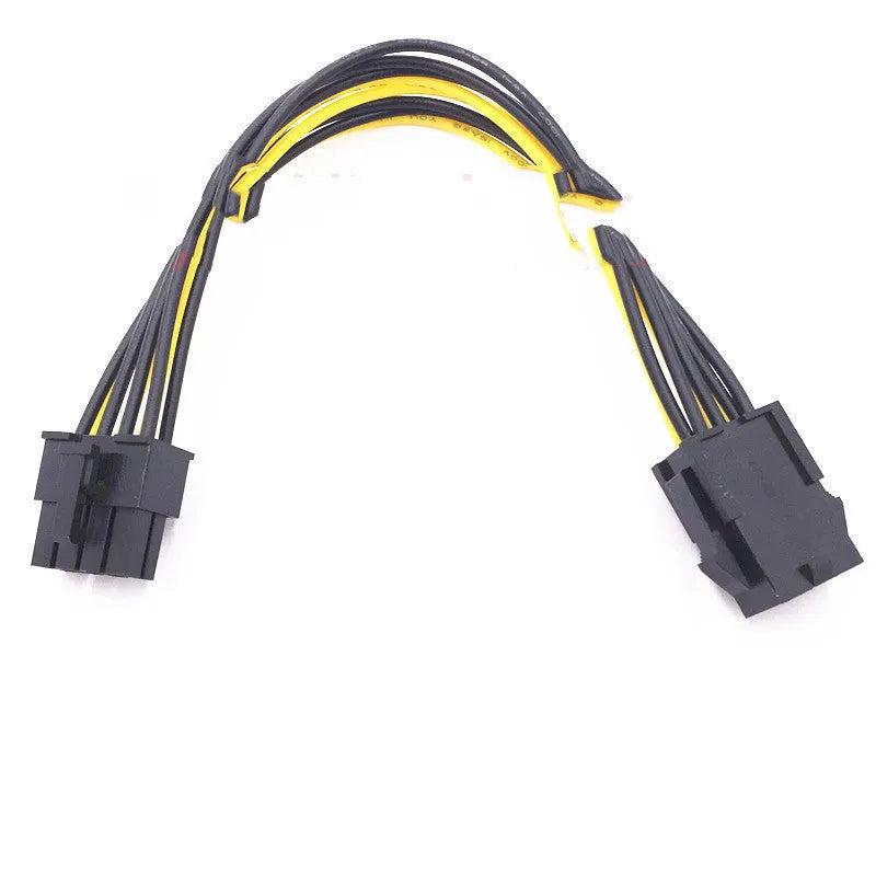6-pin to 8-pin PC power extension cable measuring 20cm in length