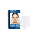 Forehead skincare patches with hyaluronic acid and collagen in five-piece pack