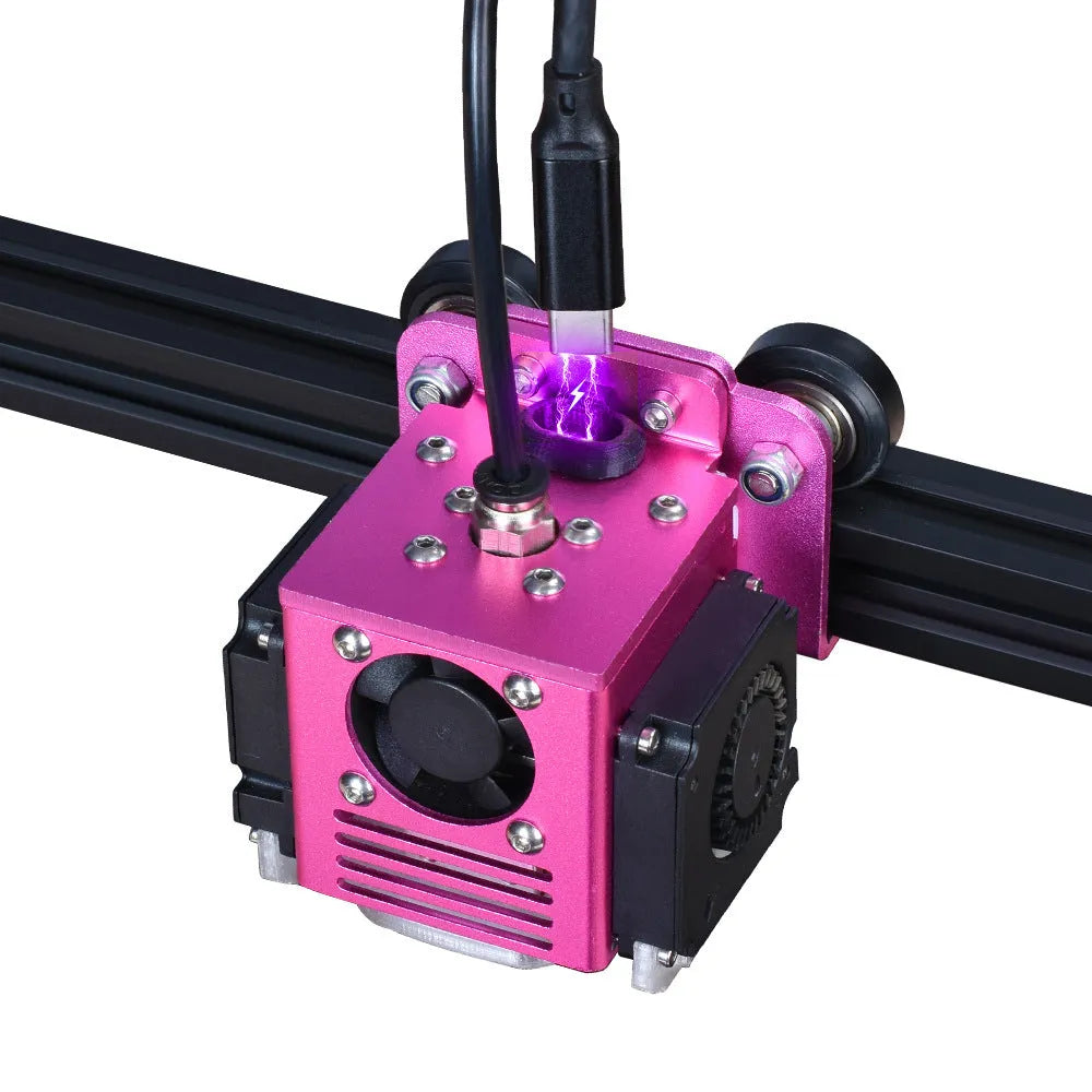 3D printer all metal extrusion head kit with black sheet metal suit and print head set