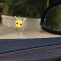 Cartoon-style little bee car decoration with fur ball material measuring 3cm square