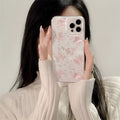 TPU back cover for iPhone 13 Pro Max with 3D dream pink butterfly design, transparent glue base, slim profile