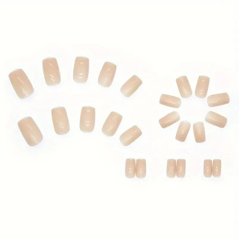 Plastic false nail art set in solid colour MY119 for ladies' cute style manicure.