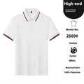 Men's short sleeve polo shirt in thin nylon polyester fabric, straight cut, available in multiple colours