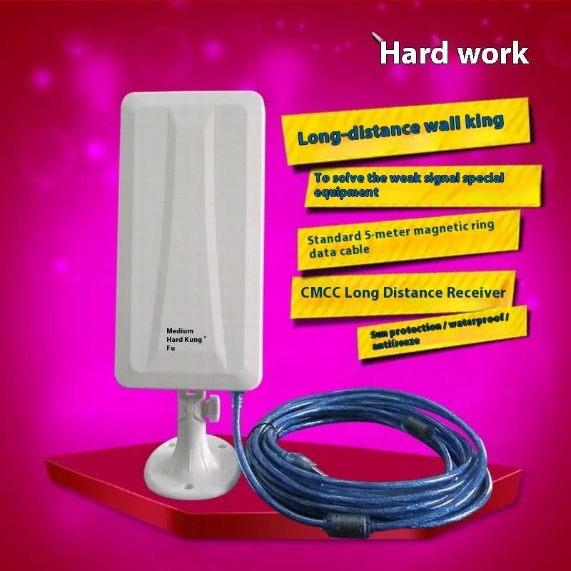 White USB wireless network card with integrated antenna for computer Wi-Fi connectivity