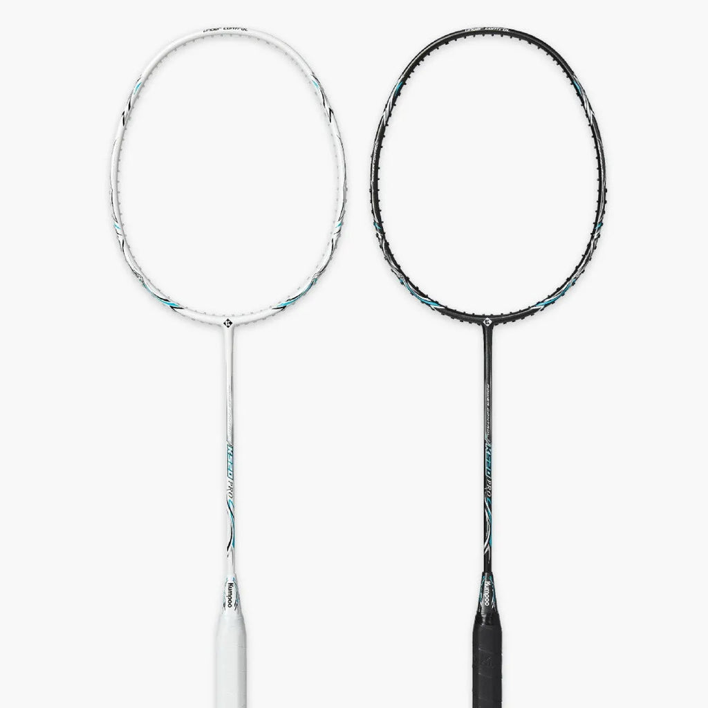 K520pro all-carbon fibre badminton racket in choice of black, pink, or white colours.