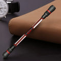 White rotating gel pen with frost silica grip and 0.35mm tip