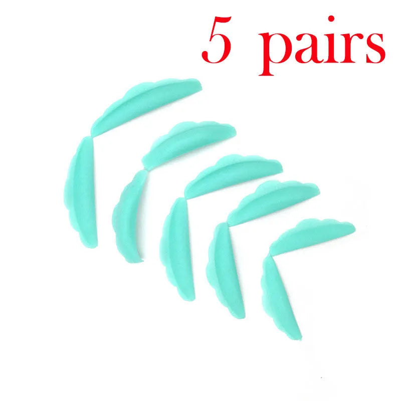 Yuemeixuan silicone eye lash shields pads in green and transparent colours for eyelash extension protection