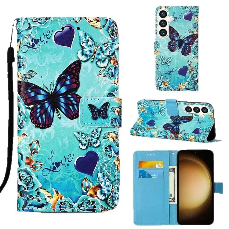 Handmade imitation leather shockproof phone case for Samsung S22 with built-in bracket in Baby Panda colour