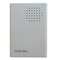 White wired doorbell 87x62x23mm mounted on door frame with dingdong chime for hotel or home use