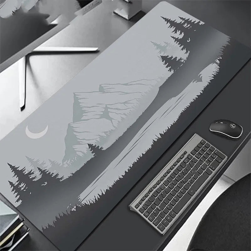 Solid colour extra long overlock mouse pad with environmentally friendly rubber base and cloth top, multiple sizes available