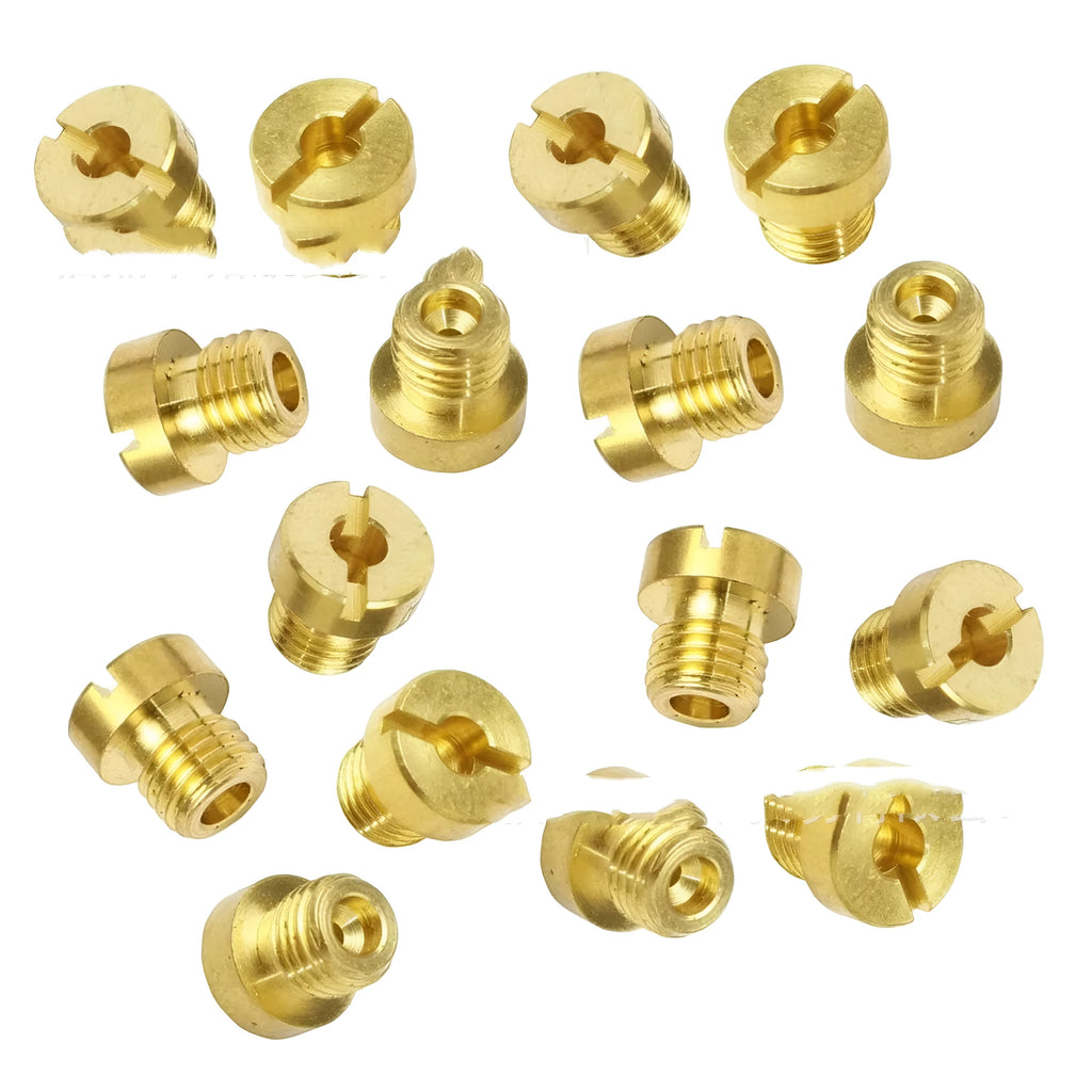 M6 thread carburetor main jet for Derotto PHBN and PHVA carburettors on a white background.