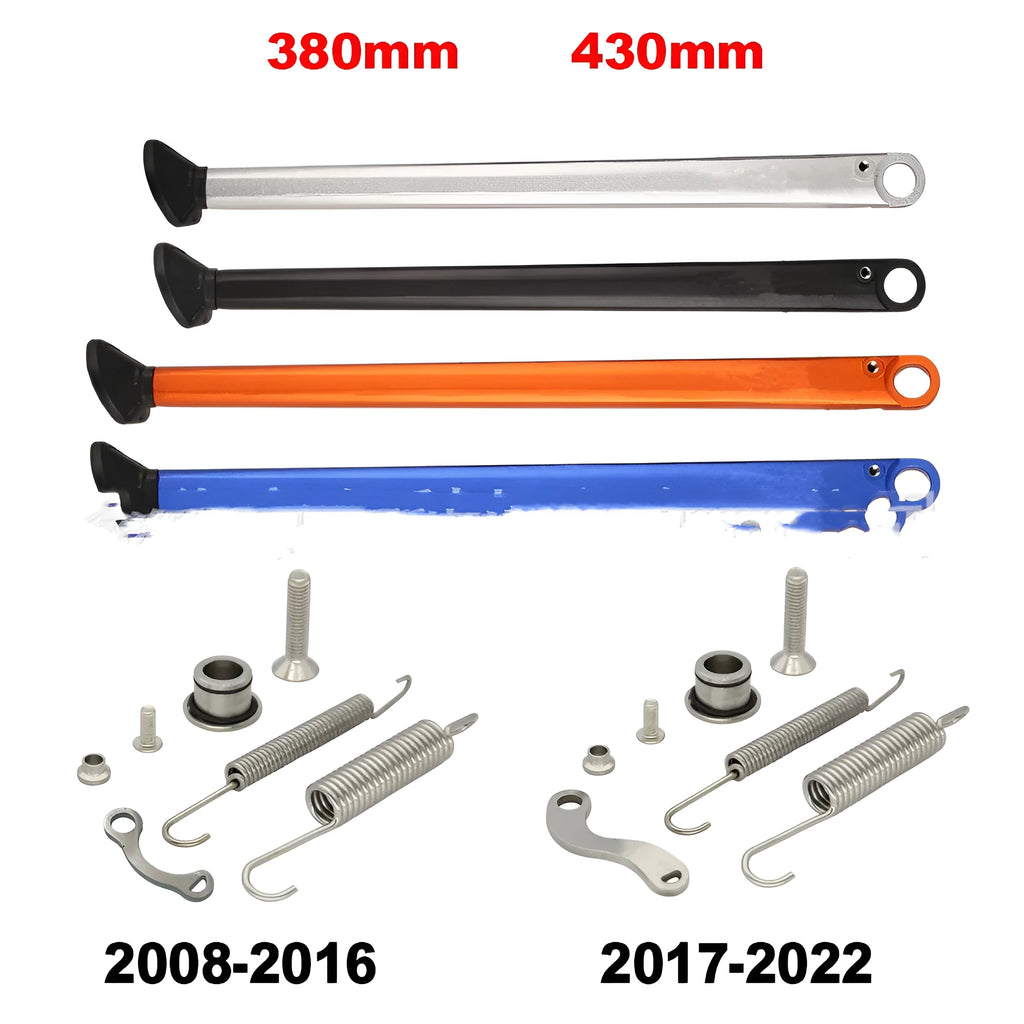 Scrambling motorcycle side stand side support for KTM and HUSQVARNA, 38cm length, black finish