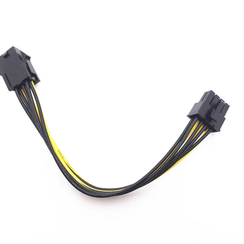 6-pin to 8-pin PC power extension cable measuring 20cm in length