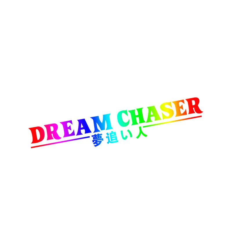 Chinese character car sticker measuring 40x7cm in PET material with seven colour options
