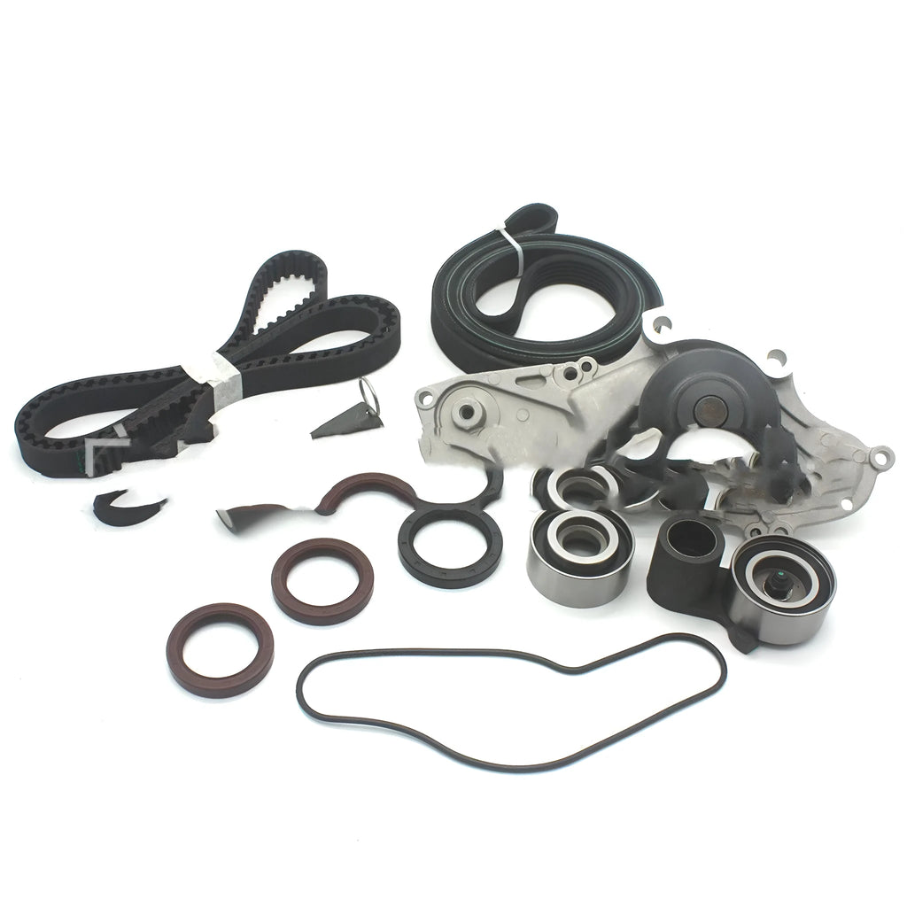 Metal belt and water pump assembly component measuring 28x18x16 cm