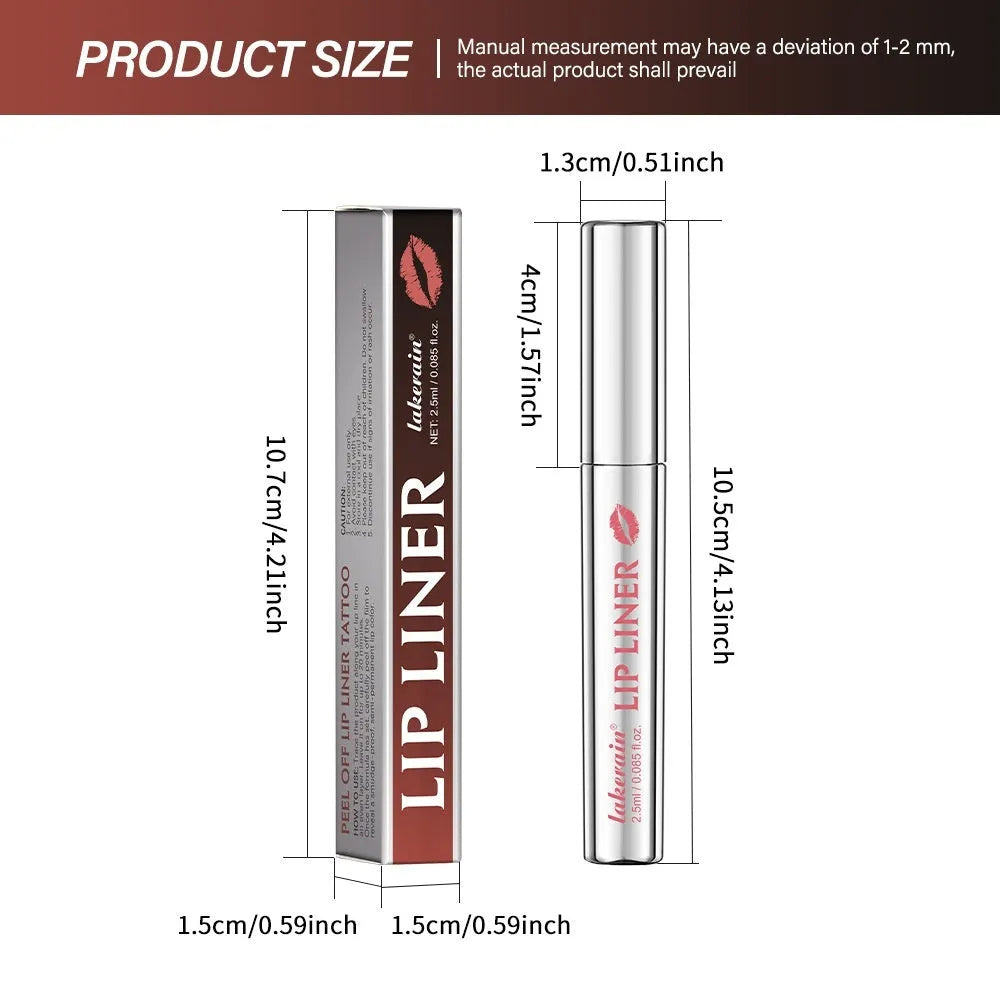 Matte finish pointed toe tear and pull lip liner pencil in Rose Pink, Neutral Mauve, Brown, and Cool Cocoa shades