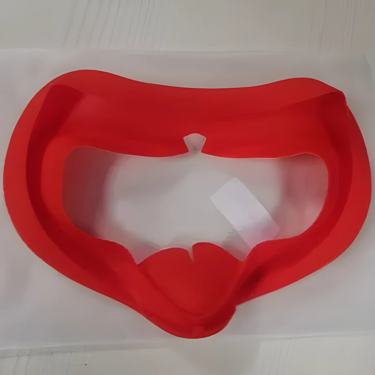 Silicone eye mask for glasses and VR in red, blue, grey, black, beige or cream-white with notched spare design