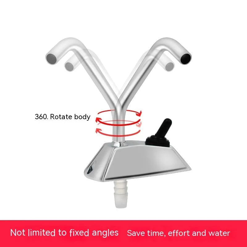 Electronic control RV rotating faucet with mirror-polished 316 stainless steel construction