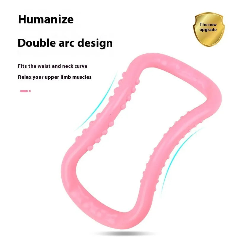 PP yoga stretching ring for Pilates and back exercises in purple, blue, or pink colour options.