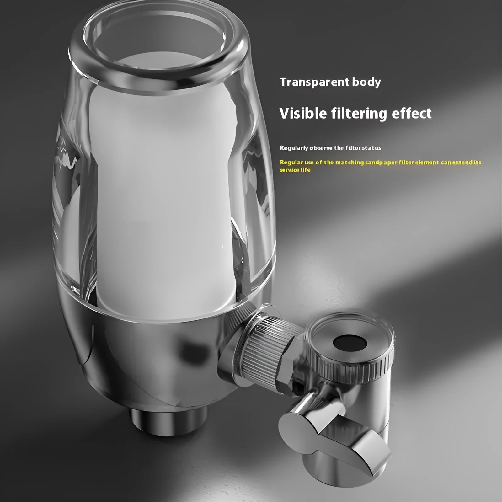 Ceramic water filter element for faucet mounting for direct drinking water.