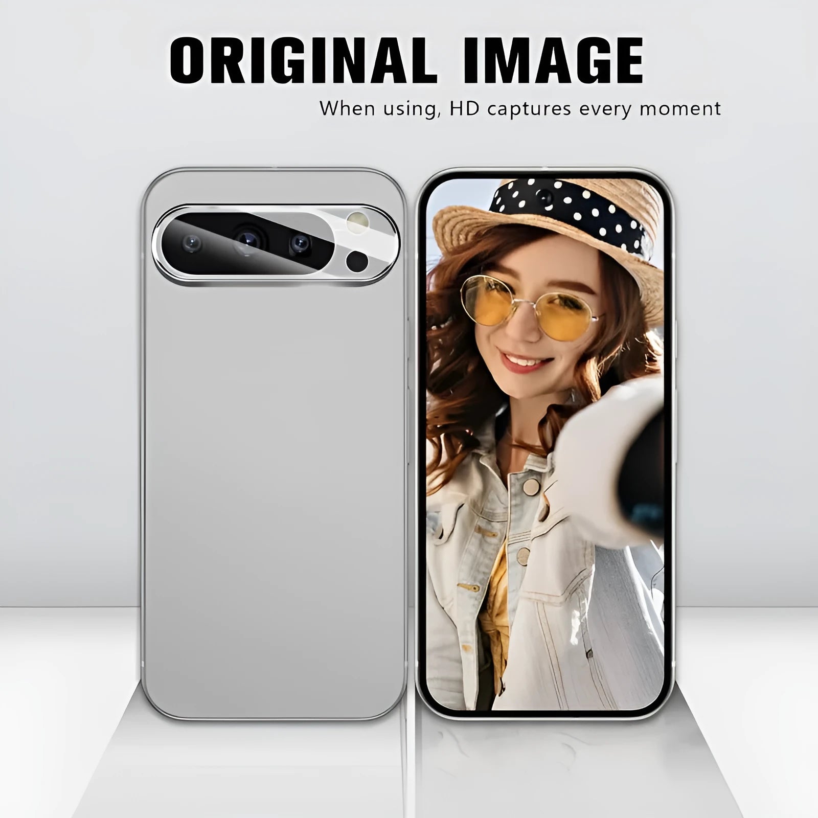 Google Pixel 9 tempered glass camera lens protector with HD arc edge and full coverage rear protection